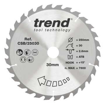 Trend CSB/30024 Wood Circular Saw Blade 300mm x 30mm x 24T