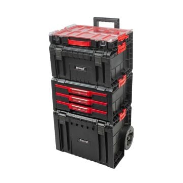Trend MS/TSET4Z ProTransit Modular Storage Set Cart / Box / Drawers / Organiser Inc 4x Pcs