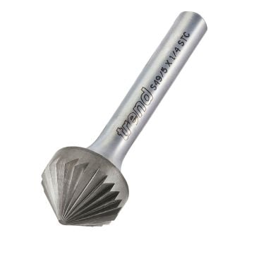 Trend S49/5X1/4STC Solid Carbide Burr 16mm Diameter / 1/4" Shank Countersink 