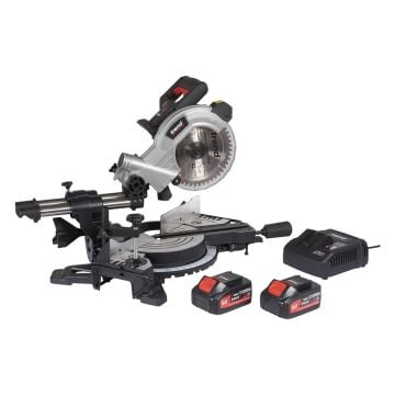 Trend T18S/MS184S2 18v TXLI Cordless Brushless 184mm Single Bevel Mitre Saw Inc 2x 5.0Ah Batts