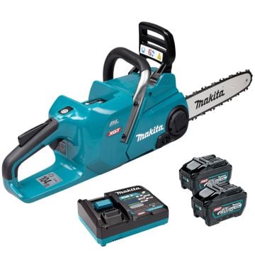 Makita UC014GT201 40v Max XGT Cordless 300mm / 12" Brushless Rear Handle Chainsaw Inc. 2x 5.0Ah Batteries