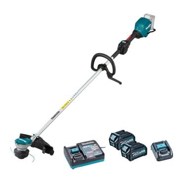 Makita UR003GD201 40v Max XGT Brushless Loop Handle Line Trimmer Inc 2x 2.5Ah Batts