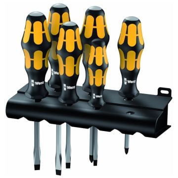Wera Kraftformn Plus 932/6 Chiseldriver Screwdriver Set Slotted / Phillips x6 Pcs 018282