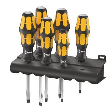 Wera 932/918/6 Kraftform Plus Chiseldriver Heavy Duty Screwdriver x6 Pc Set