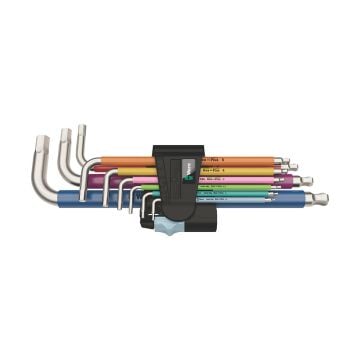 Wera 3950/9 Hex-Plus Multicolour Stainless 1 L-Key Set Metric x9 Pcs 05022669001