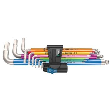 Wera 3950/9 Hex-Plus Multicolour HF 1 L-Key Set Metric x9 Pcs 05022699001
