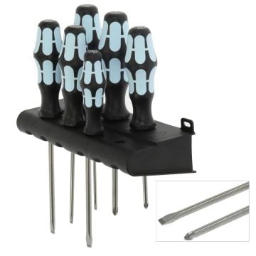Wera 3334/3355/6 Kraftform Plus Stainless Steel Screwdriver x6 Pc Set