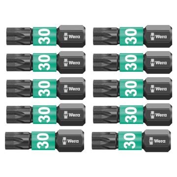 Wera 867/1 Impaktor Torx Tx30 25mm Screwdriver Bit x10 Pcs 05057626001