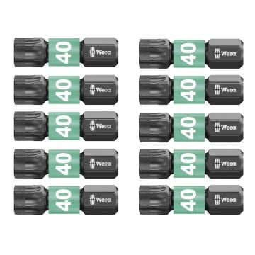 Wera 867/1 Impaktor Torx Tx40 25mm Screwdriver Bit x10 Pcs 05057627001