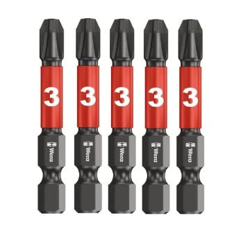 Wera 851/4 Impaktor Bit Phillips PH3 50mm x5 Pcs