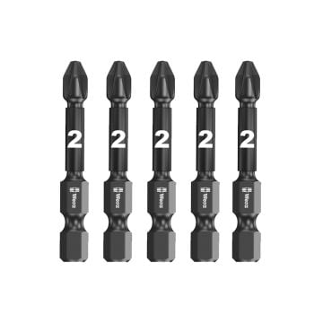 Wera 855/4 Impaktor Bit Pozi PZ2 50 mm x5 Pcs