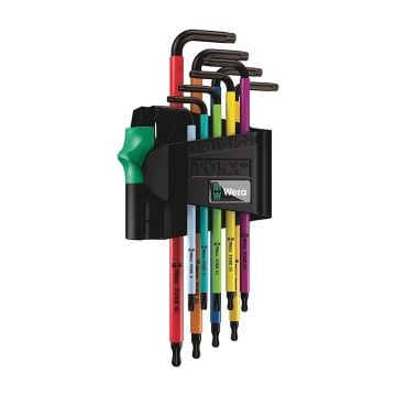 Wera 967/9 TX BO Multicolour 1 L-Key Set For TORX Screws x9 Pcs 05073599001