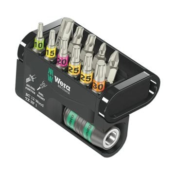Wera Bit-Check 12 Wood TX HF 1 SB Bits & Bit Holder Set x12 Pcs 05073641001