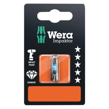 Wera 840/1 Impaktor Bit Hex-plus 5mm x 25mm 073905