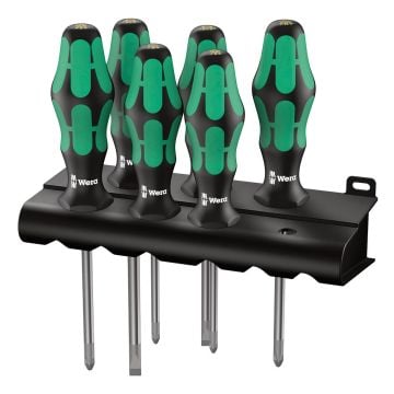 Wera 335/350/355/6 Kraftform Plus Lasertip Screwdriver x6 Pc Set