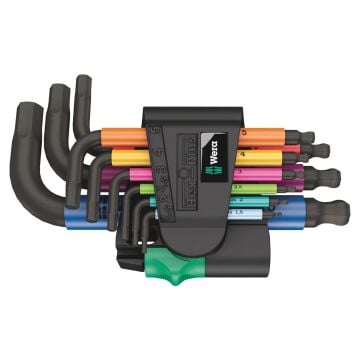 Wera 950/9 SPKS 1.5-10mm Hex-Plus BlackLaser Multicolour 2 L-Key Set Metric x9 Pcs 05133164001