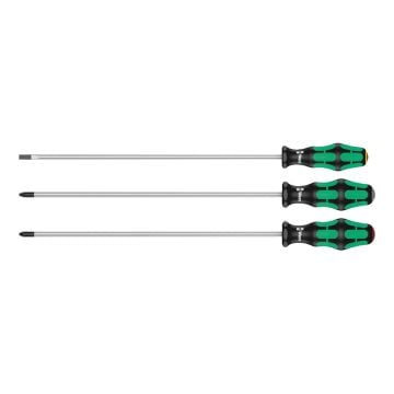 Wera 335/350/355/3 Kraftform Plus 300mm Long Blade Screwdriver Set 1 x3 Pcs 05347735002