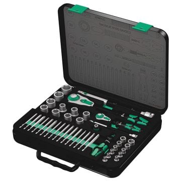 Wera 8100 SA/SC 2 Zyklop 1/4" & 1/2" Speed Ratchet / Socket / Bit Set x43 Pcs 05160785001