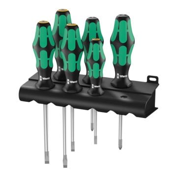 Wera 334/355/6 Kraftform Plus Lasertip Screwdriver Set x6 Pcs