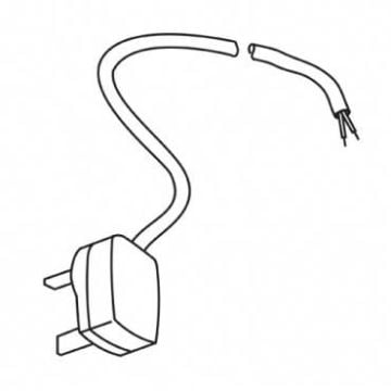 Trend WP-T4/021 2 core cable with plug 230V UK T4EK