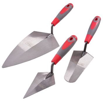 Faithfull SGTSET3 Soft Grip Builders Mixed Trowel x3 Pcs