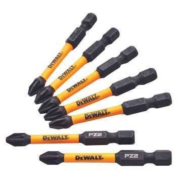 DeWalt XMS25BIT502 5+2 PZ2 Screwdriver Bit Pack x7 Pcs