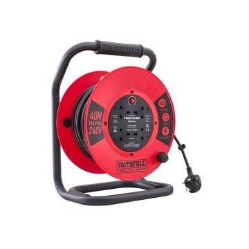 Faithfull XMS26CR40M Cable Reel 40m