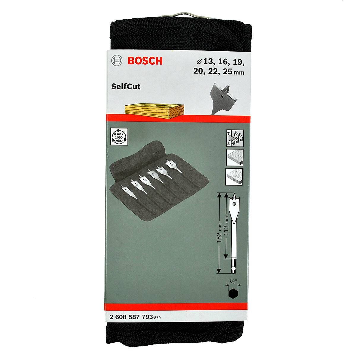 Bosch 2608595425 Set de 6 Mèches plates self cut speed 13/ 16/ 19/ 20/ 22/ 25 mm