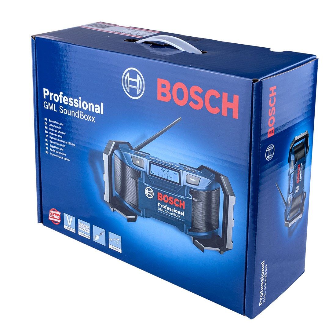 Bosch GML 18VLI 14.4V-18V SoundBoxx Jobsite Radio With 2 x 2Ah Batteries