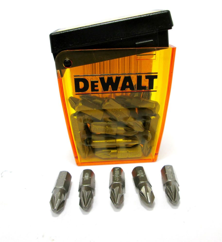 DEWALT DT7908 Flip Box of 25 Pz2 Screwdriver Bits 25mm for sale online 