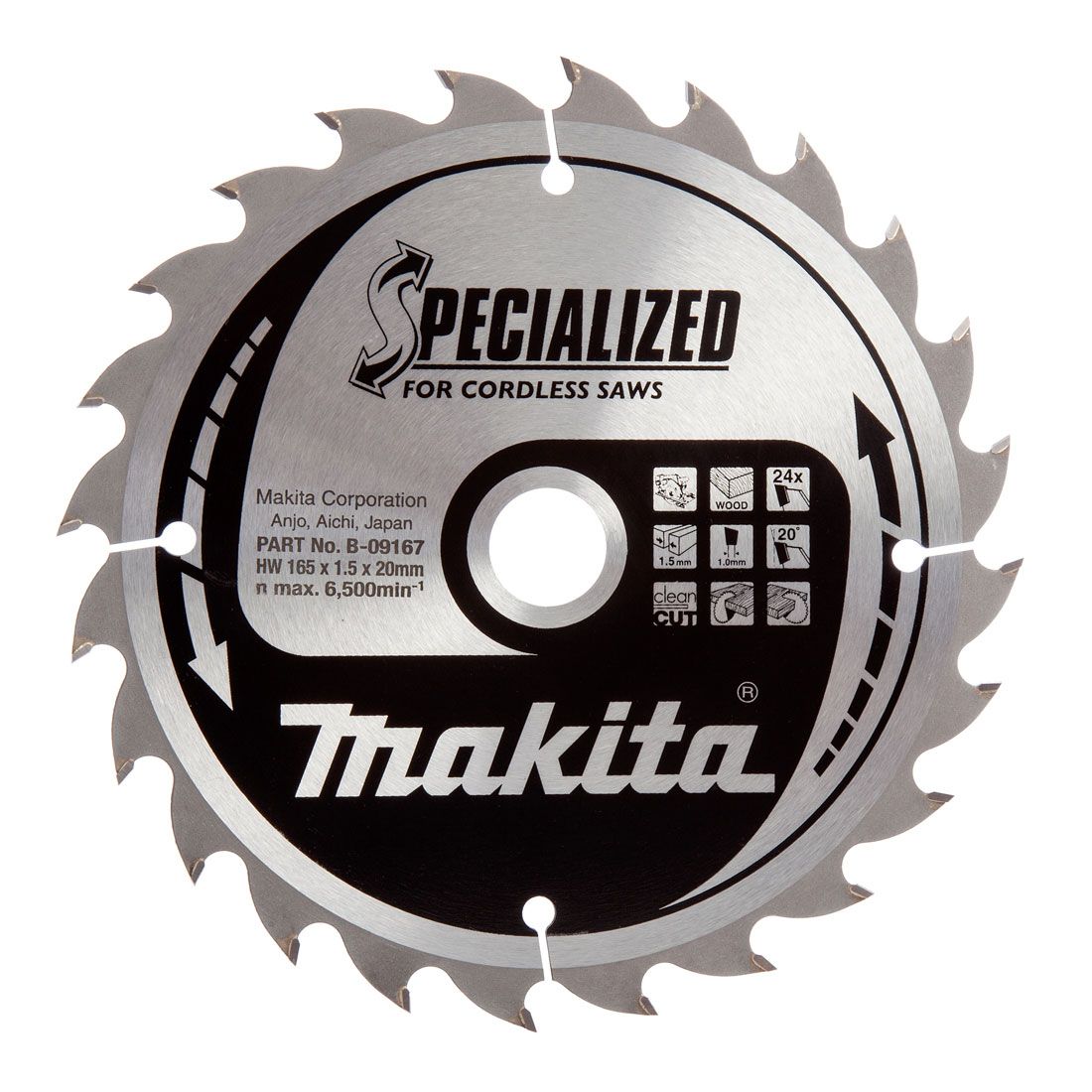 New Genuine Makita B-22006 136mm x 20mm x 1,5 mm 36T Circular Saw Blade DSS501 