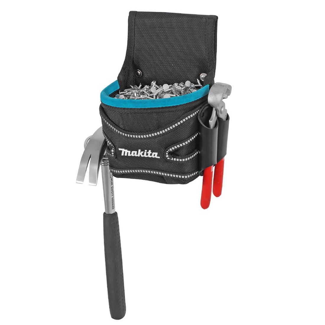 Makita P-71906 Blue Range Square Screw Nail Fixing Pouch And Hammer Holder 