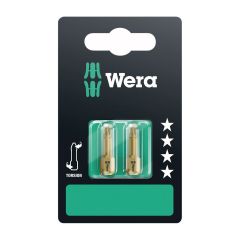 Wera 855/1 TH SB Pozi PZ1 x 25mm Extra Hard Torsion Screwdriver Bits Carded x2 Pcs