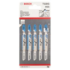 Bosch T118G HSS Basic for Metal Jigsaw Blades x5 2608631012