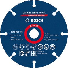 Bosch Expert Multi Wheel Carbide Cutting Grinder Disc 76mm 2608901196