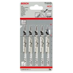 Bosch T101D HCS Clean for Wood Jigsaw Blades x5 2608630032
