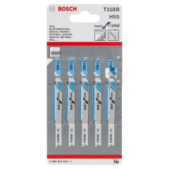 Bosch T118B Jigsaw Blades x5 for Metal 2608631014