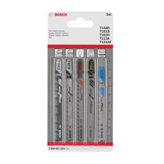 Bosch All-In-One Expert T-Shank Jigsaw Blades Set x5 Pcs 2608667856