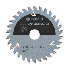 Bosch Standard for Multi Material Circular Saw Blade for Cordless Saws 85 x 1.5 / 1 x 15 mm T30