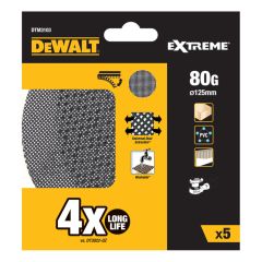 Dewalt DTM3103-QZ Extreme Universal Abrasive Mesh Sanding Discs 125mm 80G x5 Pcs