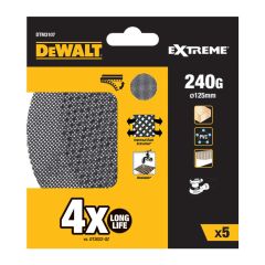 Dewalt DTM3107-QZ Extreme Universal Abrasive Mesh Sanding Discs 125mm 240G x5 Pcs