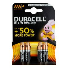 Duracell Plus Power AAAK4P / AAA Alkaline Batteries x4
