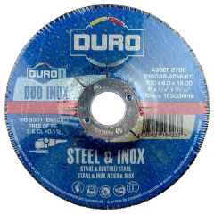 Duro 100mm / 4" x 6mm Steel & Inox Discs with DC x5 Pcs