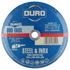 Duro 230mm / 9" x 1.9mm Steel & Inox Flat Cutting Discs x5 Pcs
