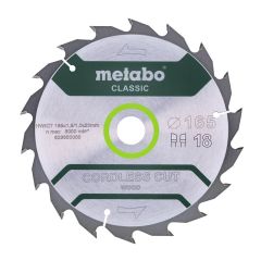 Metabo 628650000 Wood Saw Blade For Cordless Saws 165 x 20 Z18