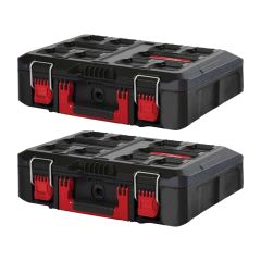 Milwaukee PACKOUT 530mm Stackable Tool Box Basic x2 Pcs 4932464080S2