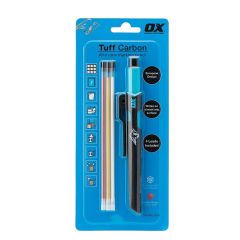 OX Tools P503210 Tuff Carbon Marking Pencil Value Pack Inc 4x Replacement Pencil Leads