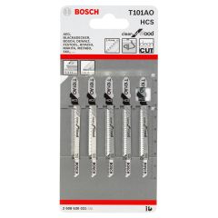 Bosch T101AO HCS Clean for Wood Jigsaw Blades x5 2608630031