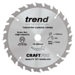 Trend CSB/16548B CraftPro Saw Blade 165mm x 48T x 20mm