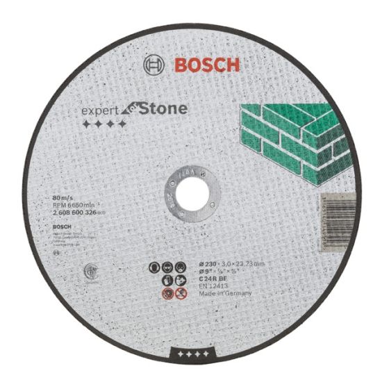 Bosch Straight Cutting Disc Expert for Stone Grinding 230mm 2608600326
